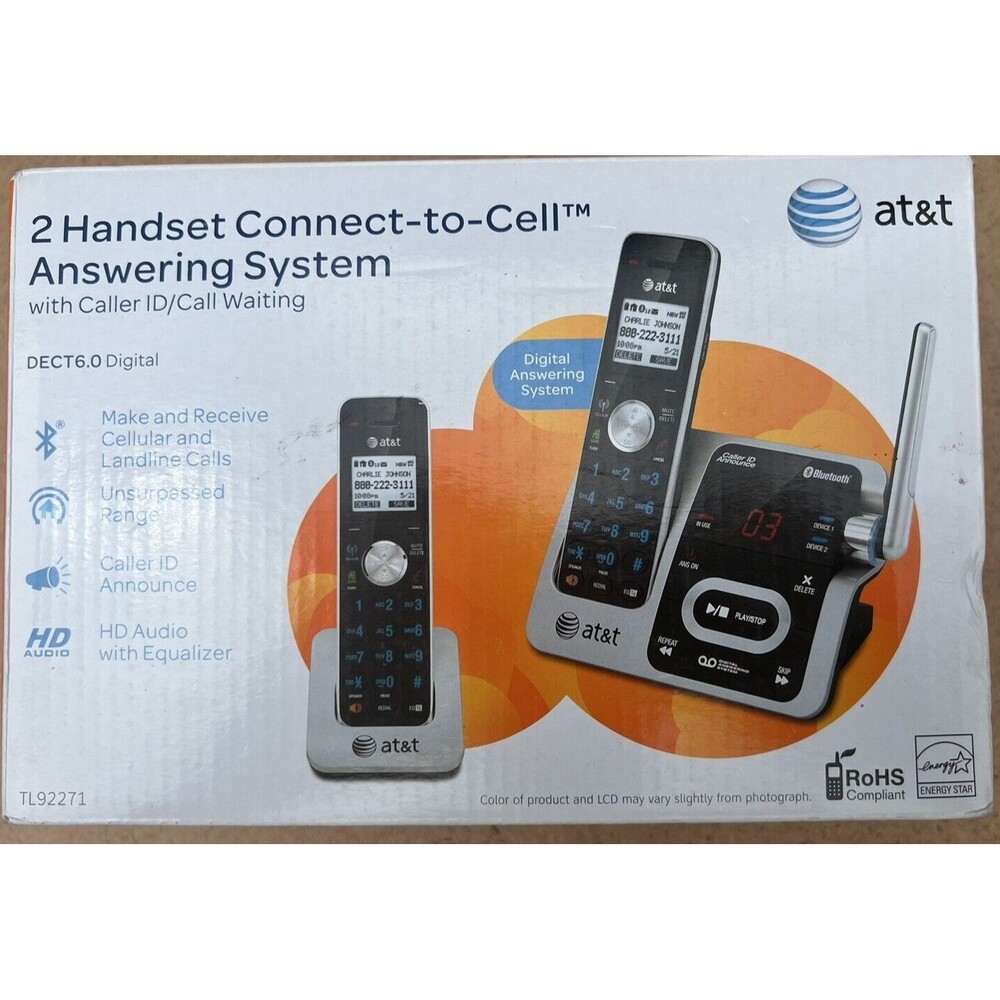 AT&T TL92271 2 Handset Connect To Cell Answering System